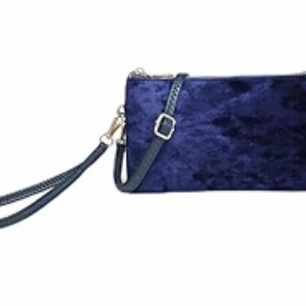 NWT Navy Blue Velvet CROSSBODY